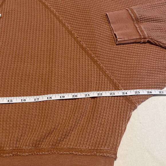 Z Supply Claire Waffle Long Sleeve - Russet - Picture 8 of 14